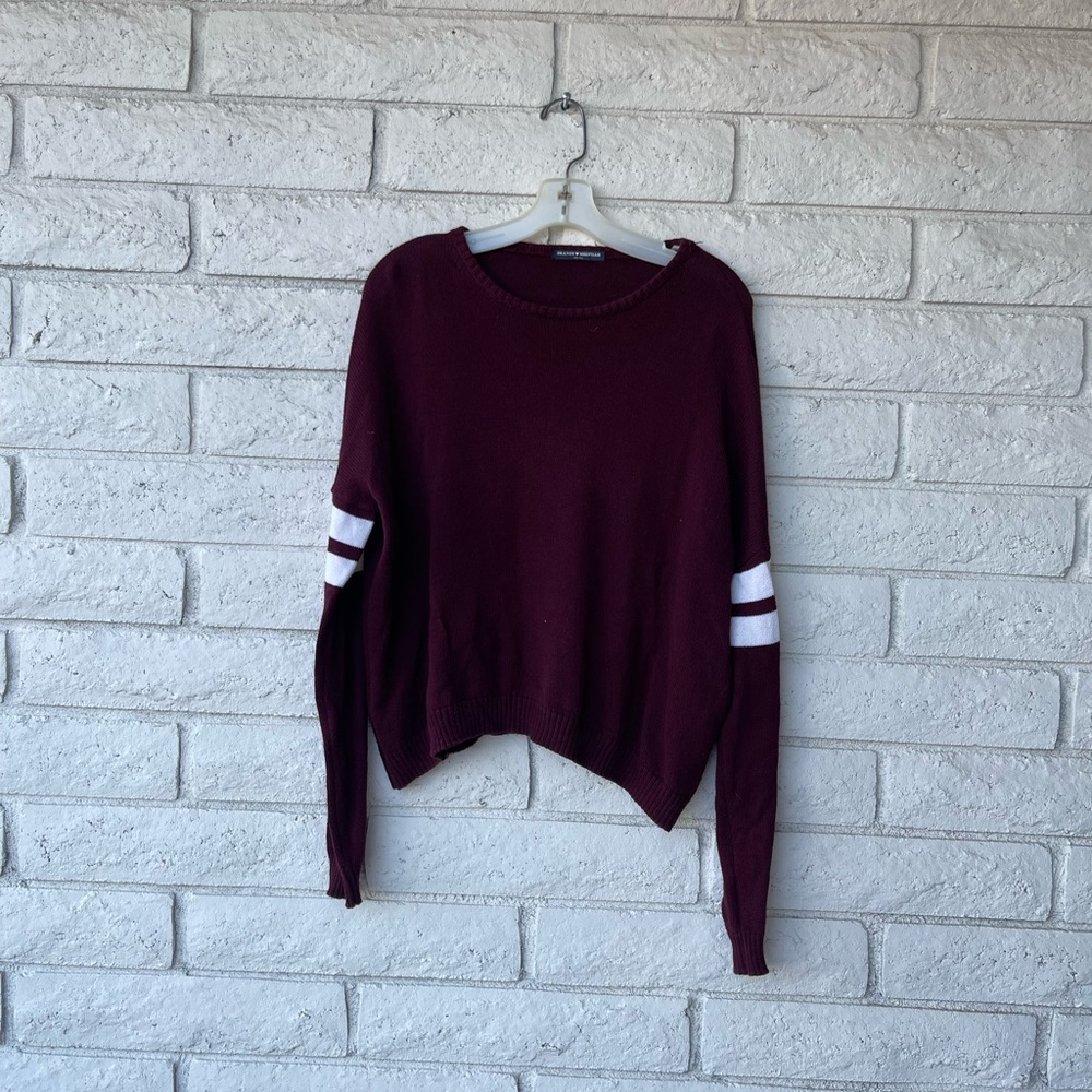 Brandy Melville - Burgundy Varsity Sweater